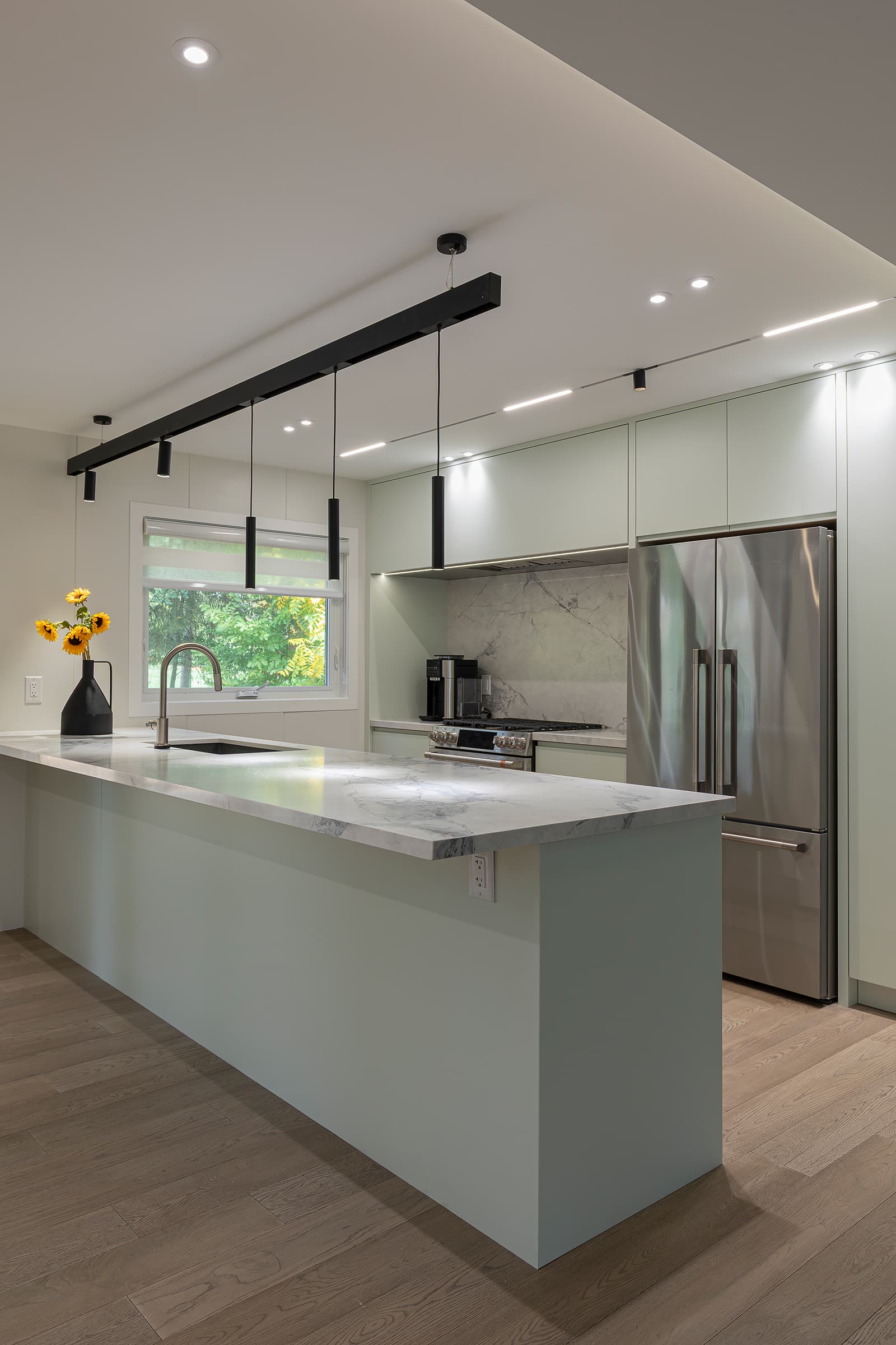 angled vertical view of kitchen