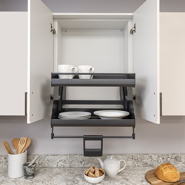 pull-down shelving