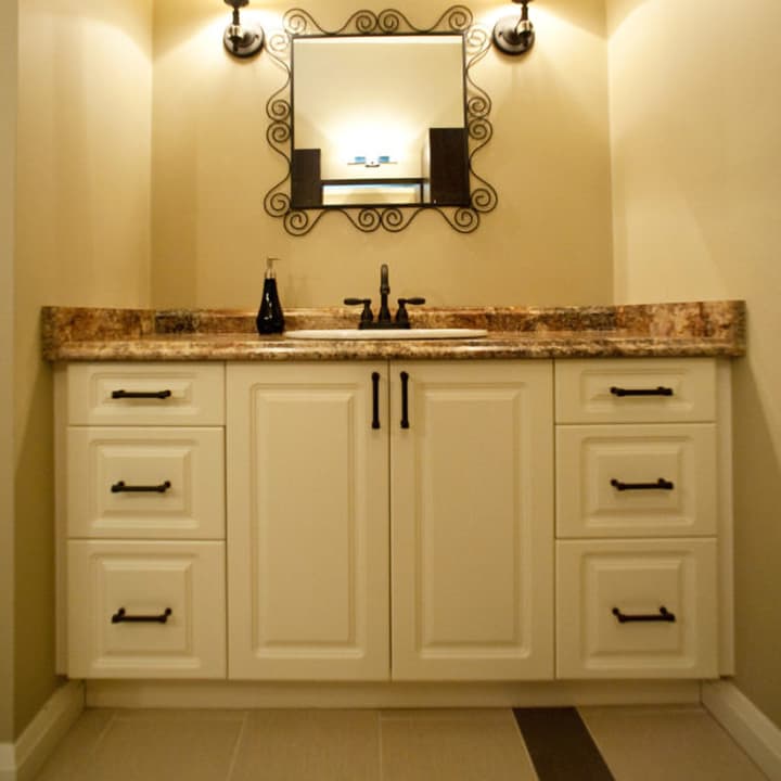 bank of vanity drawers